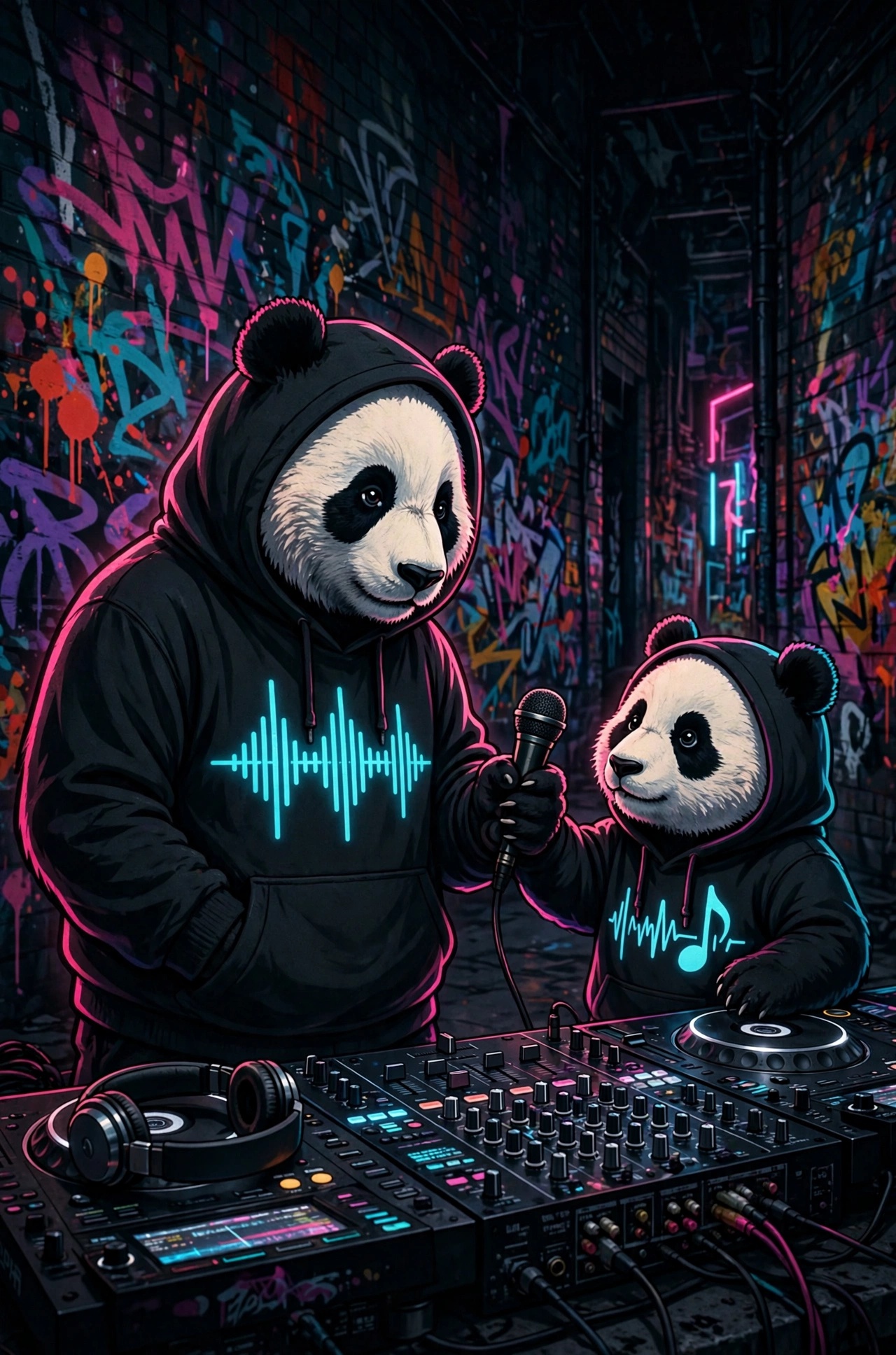 Panda1Nation graffiti artwork: climb