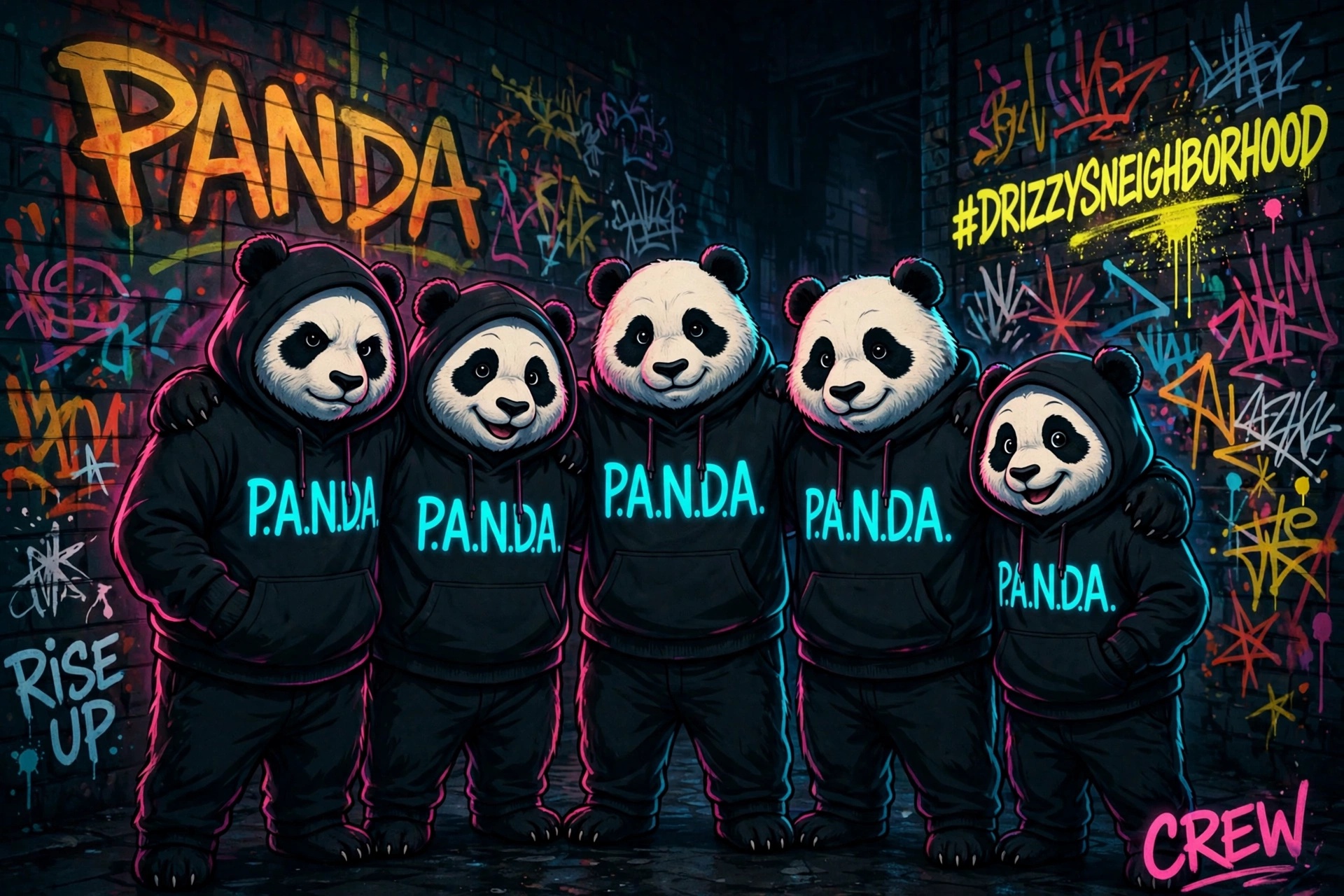 Panda1Nation graffiti artwork: stage