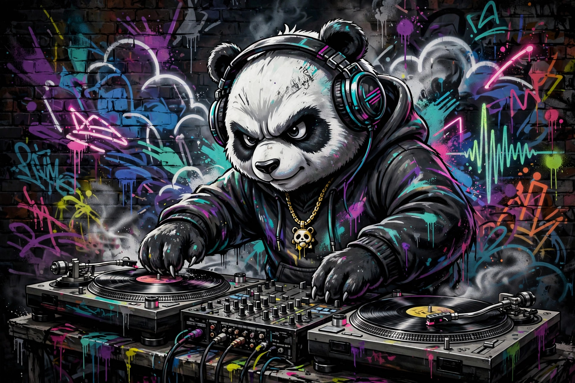 Panda1Nation graffiti artwork: finale