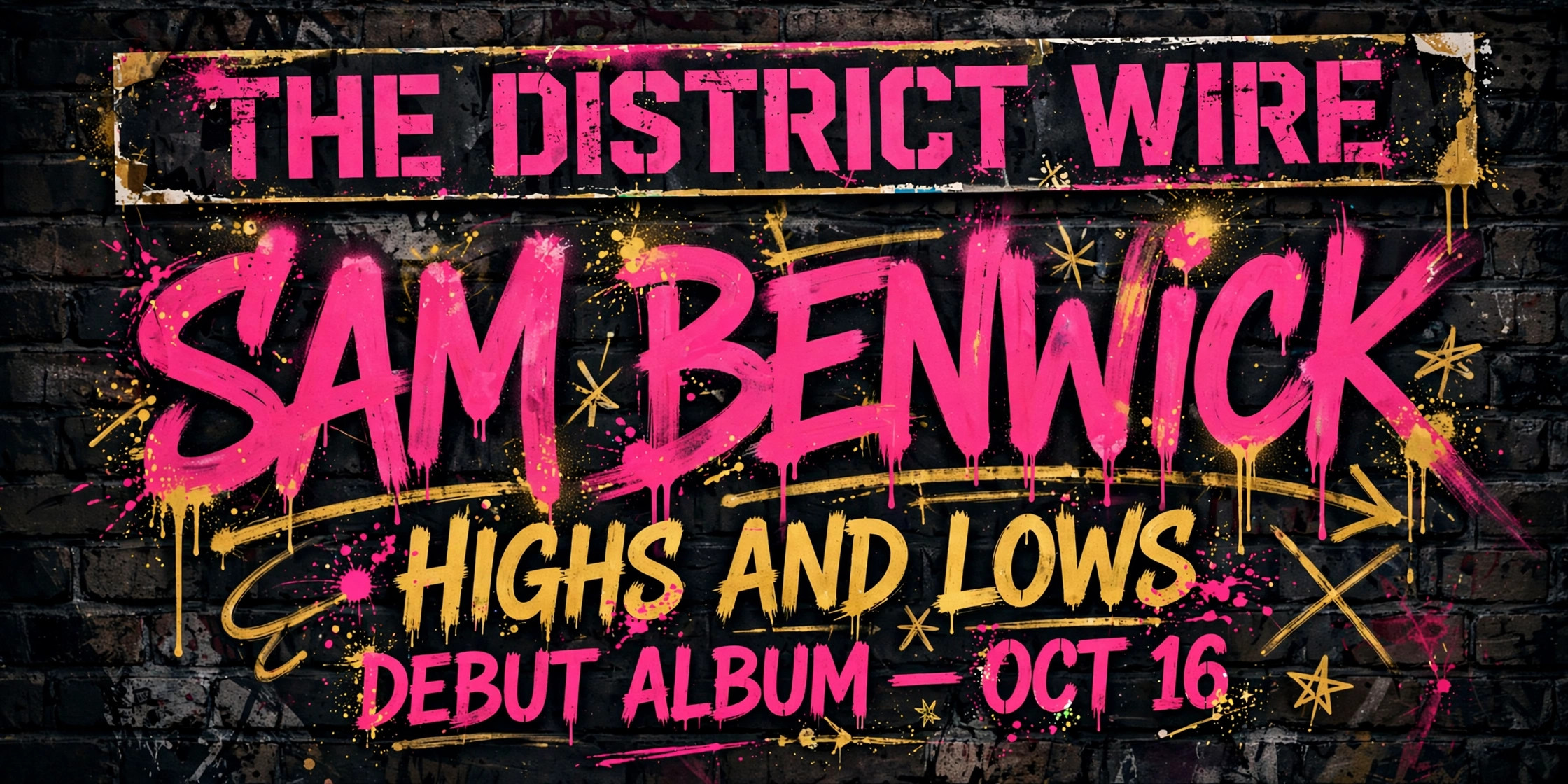 District Wire graphic for Sam Benwick's debut album HIGHS and lows