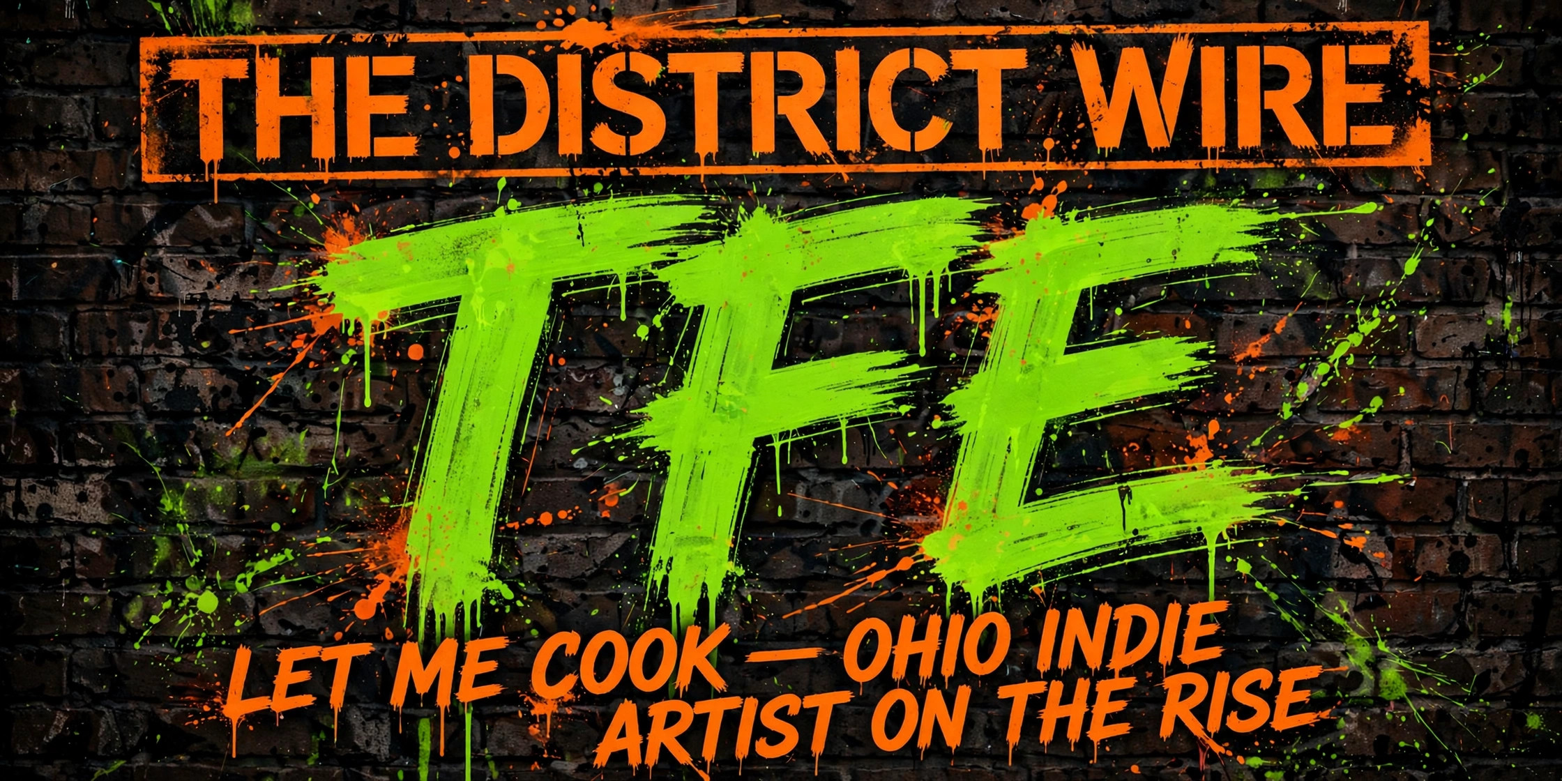 District Wire graphic on Ohio indie artist TFE